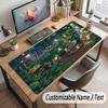 Floral Garden Theme Customized Mouse Pad Personalized Print Name Text Desk Mat For Home Office Table Decor