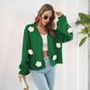 GMXIA Women's Vintage Casual Flower Printing Autumn Winter Long Sleeve Sweater & Coats  Sweater Coat