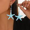 Fashion Starfish Earrings Bohemian Jewelry Ocean-Inspired Alloy Earring Accessories for Vacation Daily Use Birthday Gifts
