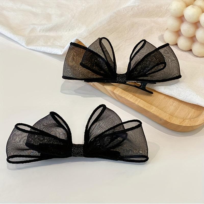 Sweet Lace Bow Hair Clip for Women and Simple Style for Side Hair, Bangs, and Braids