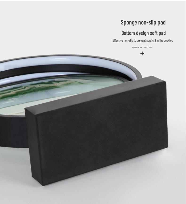 Arte de Arena de Reloj de Arena Moderno: Adorno de Arena Fluida de Vidrio 3D para Escritorio del Hogar o la Oficina