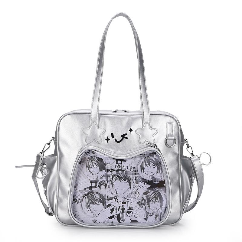 

Cute large-capacity bag female Japanese two-dimensional girl pain bag ins shoulder transparent messenger bag tide baby bag