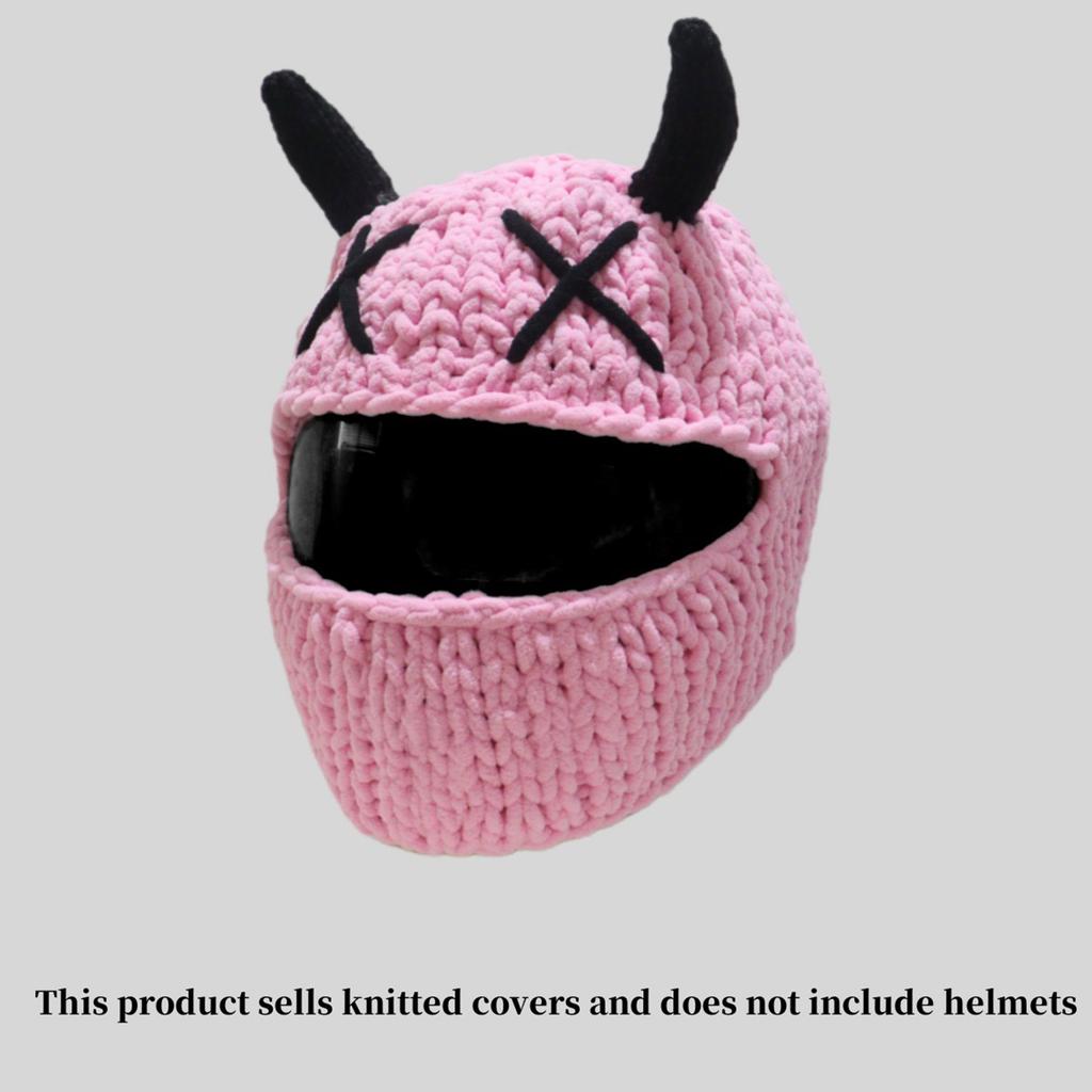 Devil Horn Helmet Cover for Motorcycles Full Face Helmet Protector Cover for Fun Loving Riders Motorcycling Accessory