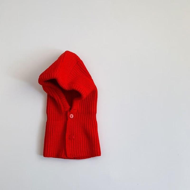 Herbst und Winter neue einfarbige warme Ohrenschutz Babymütze einfarbig Jungen und Mädchen winddicht Kinderwolle Strickmütze