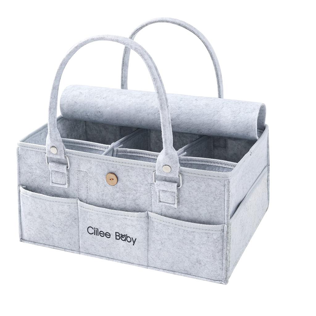 Large Capacity Diaper Storage Bag with Detachable Foldable Diaper Storage Baby Storage Basket with Car Travel Storage Small Baby Supplies Baby Care