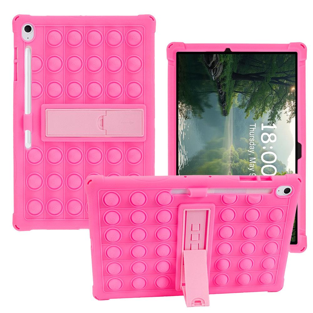 Bubble Soft Silicone Stand Case for Samsung Galaxy Tab S10FE Plus S10FE+ SM-X620 13.1inch Protective Tablet Cover Funda