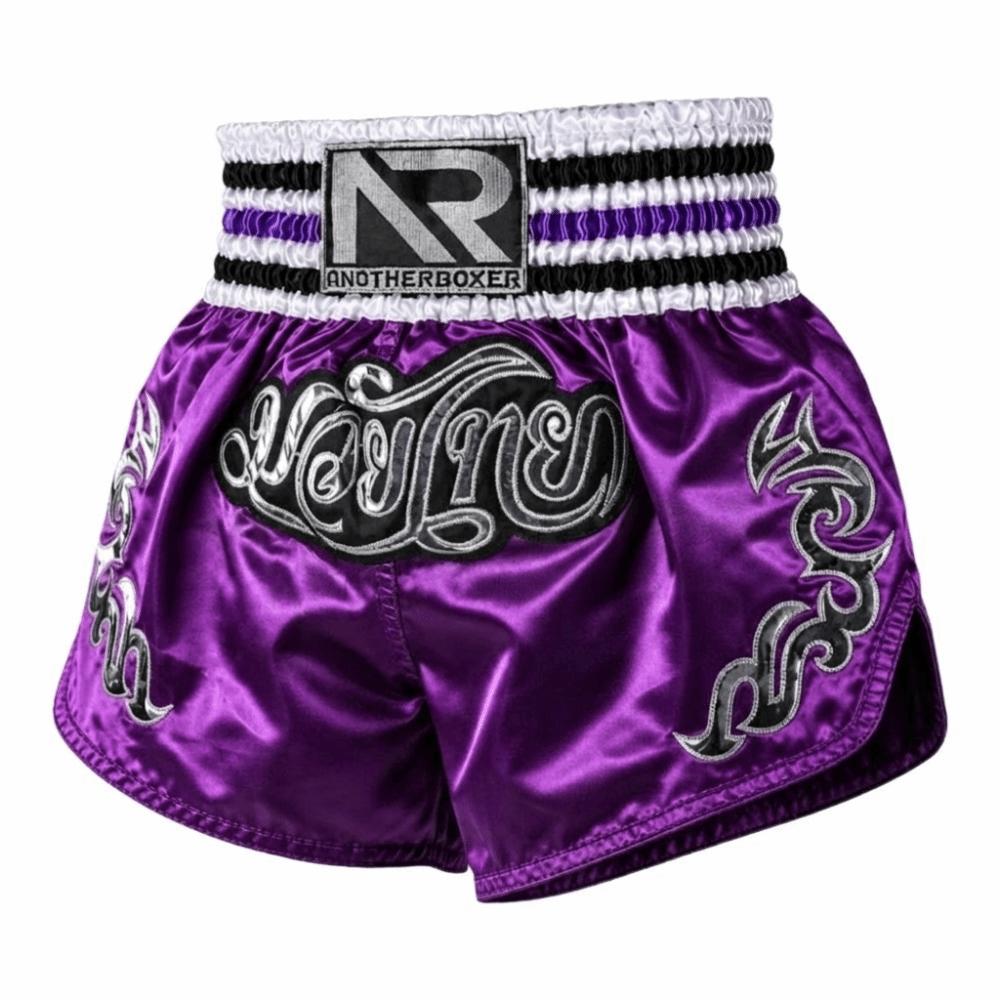 Satin Material Boxing Shorts Embroidery Design Kickboxing Shorts New Fight Shorts  MMA Training