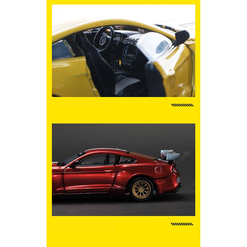 Scară 1/42 2018 Ford Mustang GT Super Racing Asamblare Mașină de jucărie din aliaj din metal turnat sub presiune Jucării cadou de colecție cu cutie