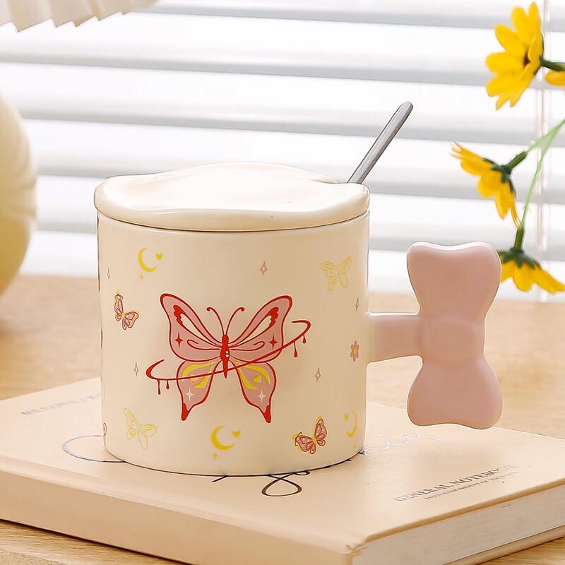 Dreamy Pink Butterfly Ceramic Mug