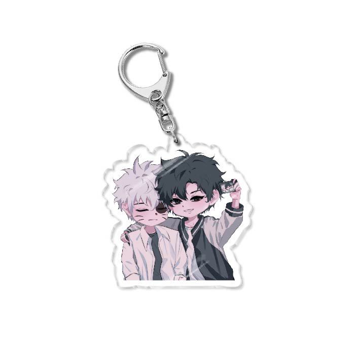 6CM Anime Keychain Women Link Click Key for Men Charles Key Ring Bag Acrylic Car Keyring Cute Acrylic Pendant Key Cosplay Gift