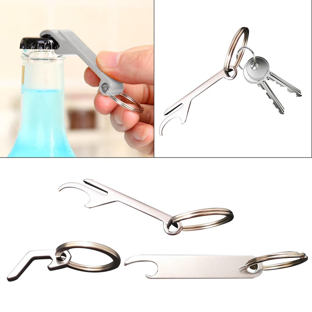 Pocket Bottle Opener Keyring, Bottle Opener Keychain Small Beer Opener Mini Keyring Bottle Opener for Daily or Home Use