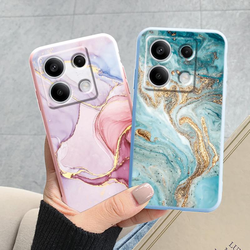 Luxury Case For Redmi Note 13 Pro 4G 5G Fundas Marble Fashion Pattern Soft TPU Protection Cover For Xiaomi Redmi Note14 Pro Capa