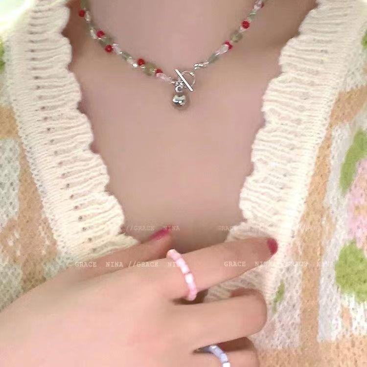 2025 Trendy Niche Beaded Necklace - Sweet, Pure, and Versatile High-End Style