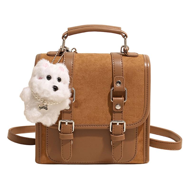 2025 autumn new textured high-value messenger bag women's niche fashion backpack daily commute light backpack