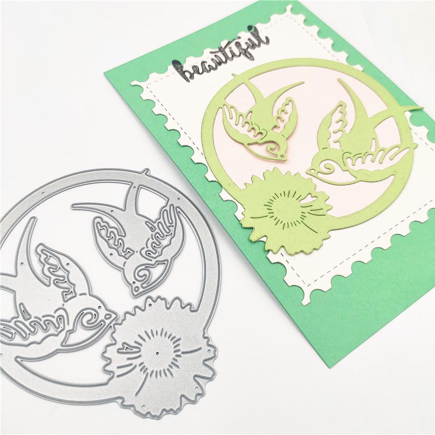 Flower Birds Metal Cutting Dies Scrapbooking Album Paper Cards Decorative Crafts Embossing Die Cuts