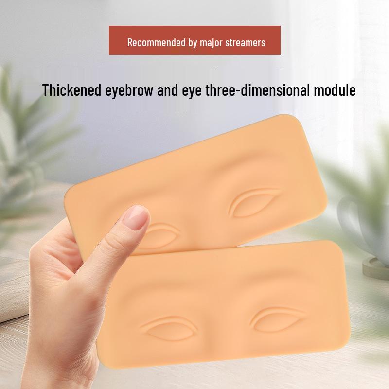 Beginner Microblading Silicone Practice Block for 3D Eyebrow & Eyelid Tattoo Training