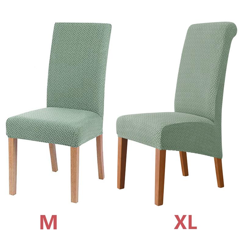 1pcs Polar Fleece Chair Cover Stretch XL Size Long Back Chair Covers Seat Covers With Back For Wedding Dining Room Chairs For Kitchen