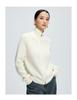 Women's Cashmere Zipper Cardigan - Long Sleeve, Short Jacket, Lapel Sweater, Loose Raglan Sleeve, Casual Thick Outerwear
