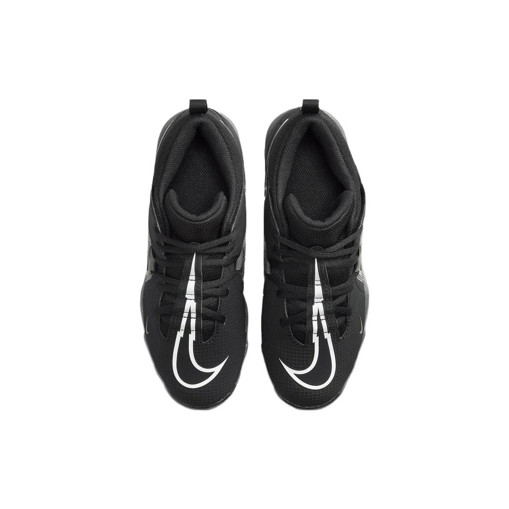 Nike Alpha Menace Antypoślizgowe Antykopnięciowe Buty Piłkarskie Mid-Top dla Młodzieży Buty Piłkarskie dla Dzieci Czarne CV0581-010