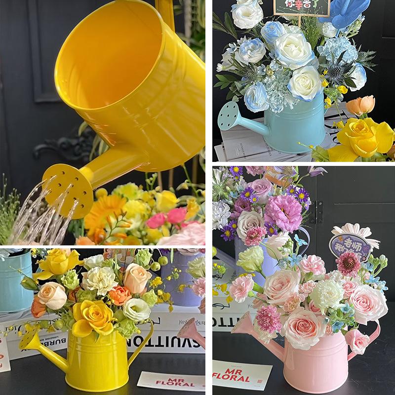 Metal Watering Can Garden Flower Kettle Mini Small Water Spraying Pot Sprinkle With Large Capacity For Kids Adult
