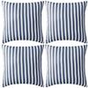 VidaXL Outdoor Pillow 4 Pcs Stripe Print 45 X 45 Cm Blue