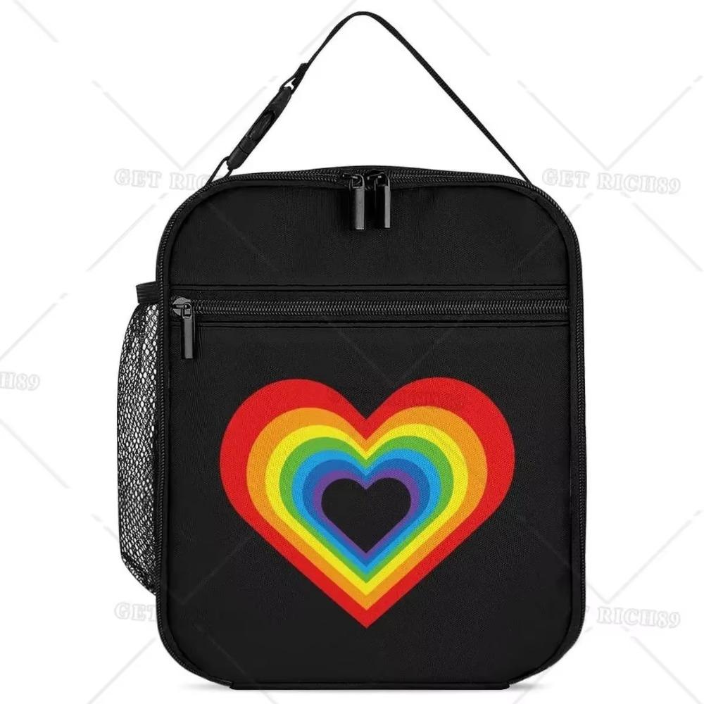 Pride Month Gay Pride Ally Brotdose für Damen Herren Niedliche Tragetasche Lunchbox mit Tasche Isolierte Taschen für Arbeit Büro Reisen Picknick