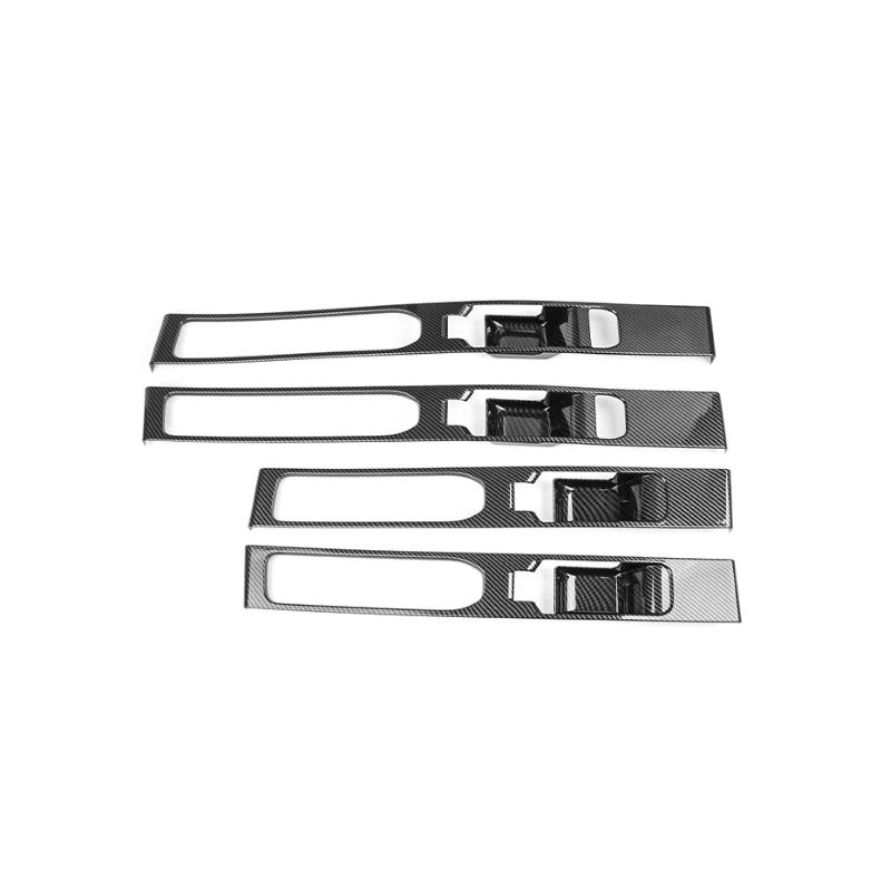 

For Kia TASMAN 2025 2026 4PCS Carbon Fiber Wood Grain ABS Inner Door Panel Cover Trim Accessories LHD/RHD LHD For Carbon