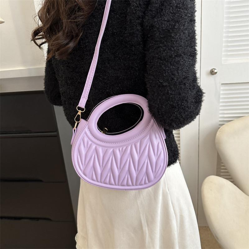 Stylish And Casual Women's Pu Leather Handbag Fashionable Trendy Shoulder Bag