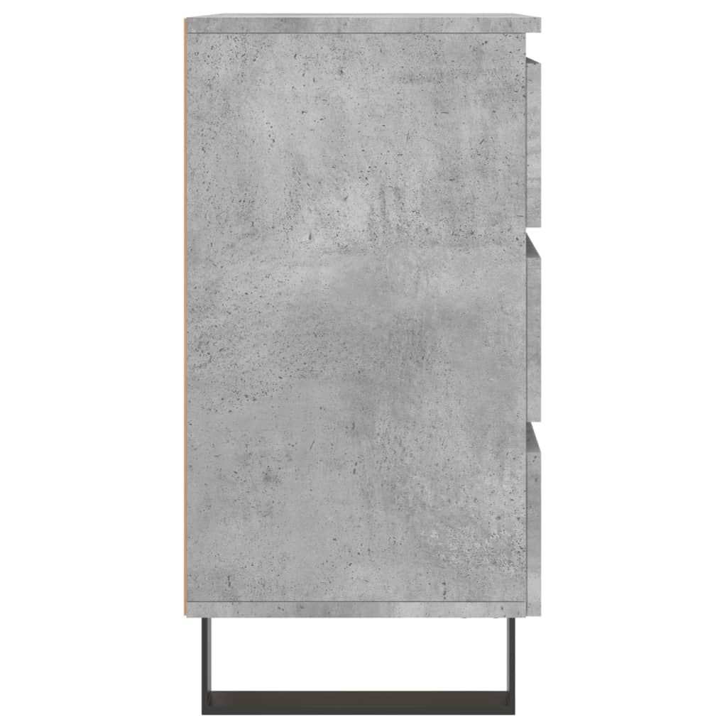 Nightstands 2 pcs. Concrete Grey 40 x 35 x 69 cm Particleboard