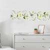 Flowers Wall Decals Peel And Stick Removable Floral Art Wall Stickers for Living Room Girls Room Nursery Bedroom