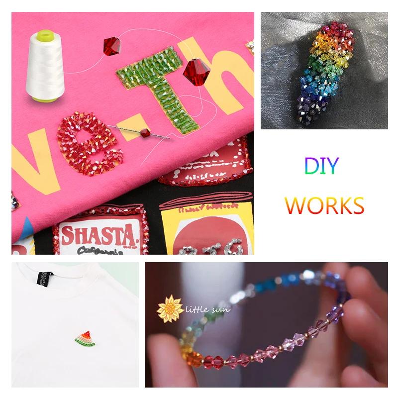 600pcs/lot 4mm Plated Color 5238 Bicone Beads Loose Spacer Beads Austria Jewelry Beads for Sewing Diy Supplies Jewelry Making