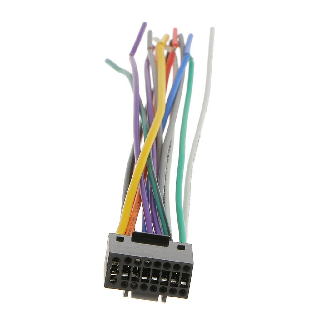 16 PIN Plugs Connect Wiring Harnesses Cable Radio Multimedias Player Car Sockets Modification