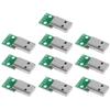 10Pc USB To DIP Board USB Type A Male Plug To DIP Converter Board 4 Pin 2.54mm Pitch Adapter for DIY USB Power Supply Breadboard