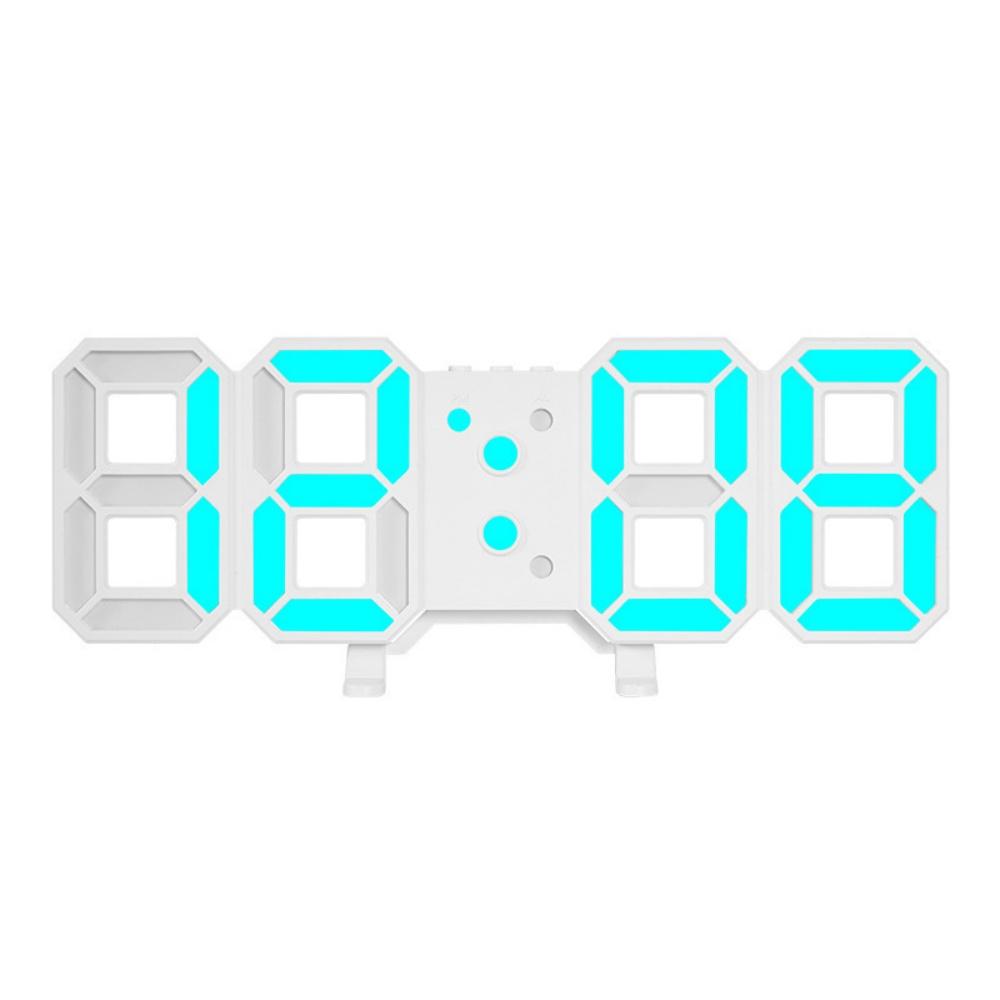 3D LED Digital Clock Simple and Stylish LED 3 Alarms Electronic USB Table Clock Time Temperature Wall Clock for Living Room