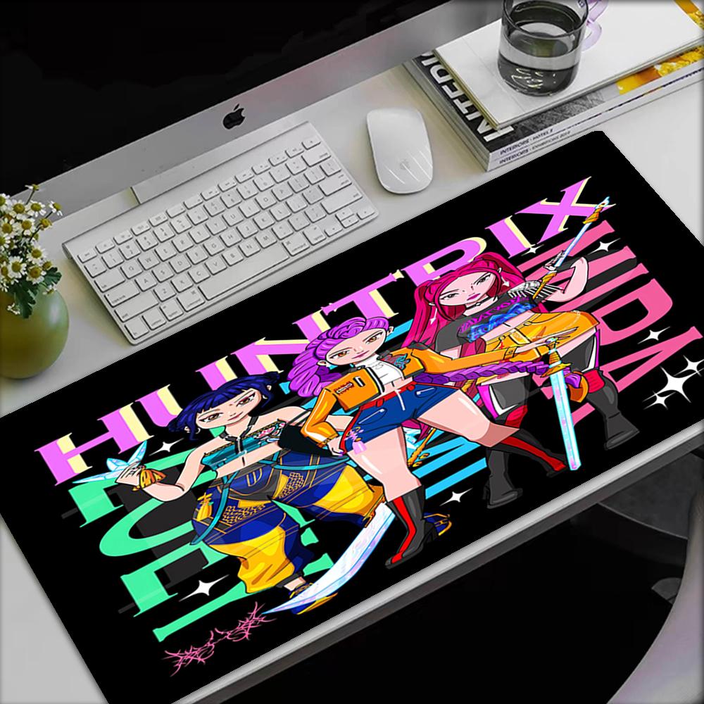 KPop Demon Hunters Theme Mouse Pad, Non Slip Rubber Base, Multifunctional Office & Home Decor, Perfect for Workspace Personalization.
