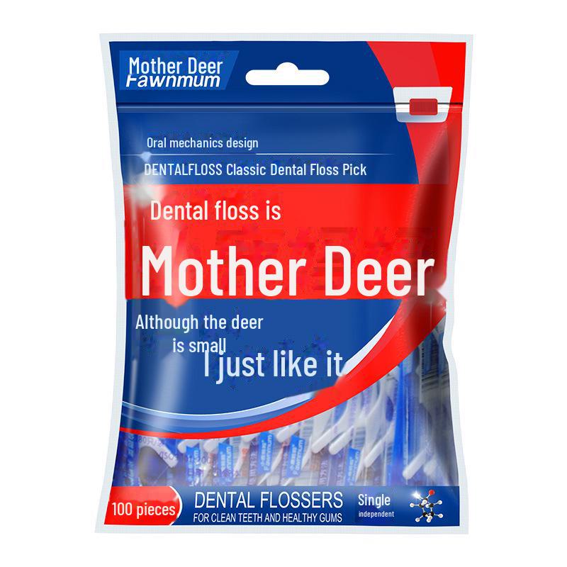 Deer Mom Tanntråd-pinner - individuelt pakket for tannrengjøring