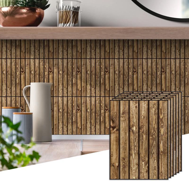 

17x23cm/10pcs Self-Adhesive Wall Tile Stickers, Heat Resistant Peel AndStick Kitchen Backsplash, Waterproof Wall Tile Stickers (as the picture,10pcs)