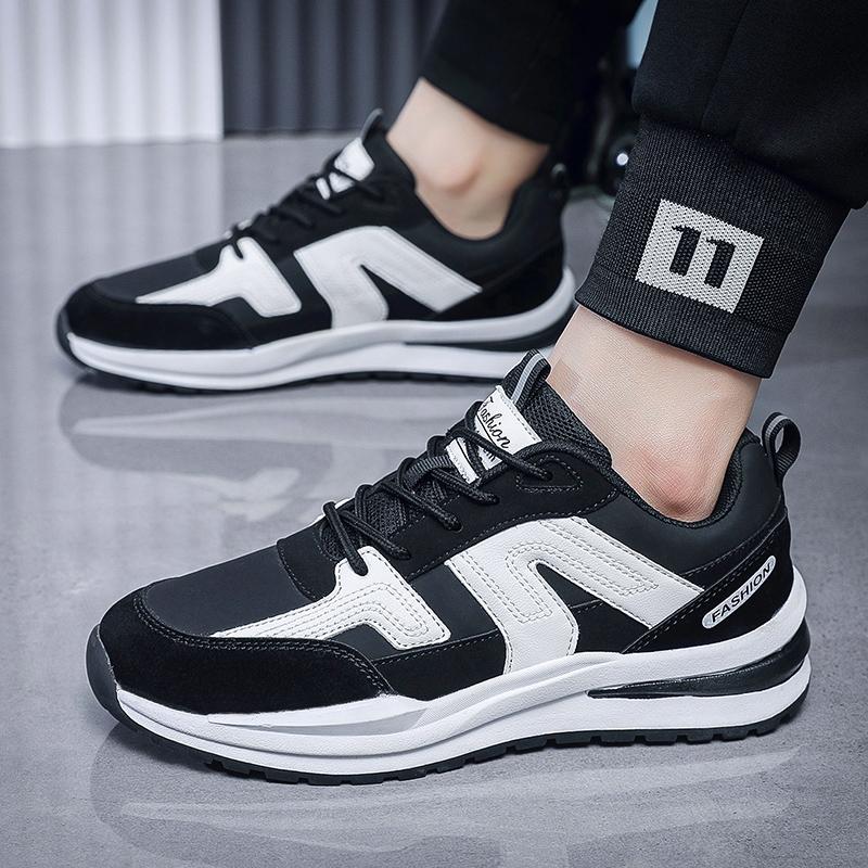 Velká velikost 47 Pánské tenisky Pohodlné běžecké boty Kůže Lehké Venkovní Protiskluzové Sportovní Atletické Tréninkové boty