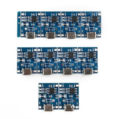 10-teiliges Set TP4056 USB-Lademodul 5V 1A 18650-Lithium-Batterie-Ladeplatine