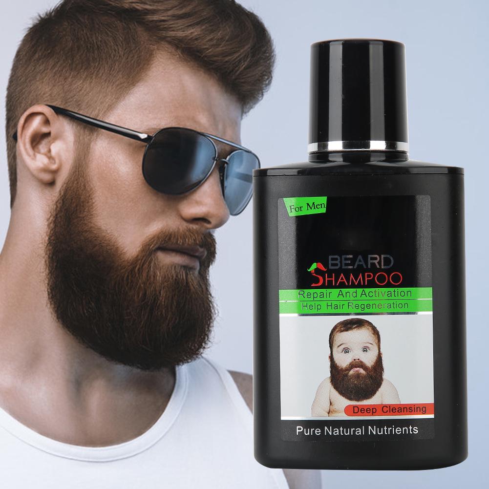 100ml Men Beard Wash Shampoo Mustache Deep Cleaning Shampoo Nourishing Moisturizing Beard Wash