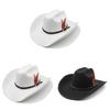 Tibetan Wool Felt Hat With Large Brim And Black Leather Belt For Men And Women Summer Sun Protection
