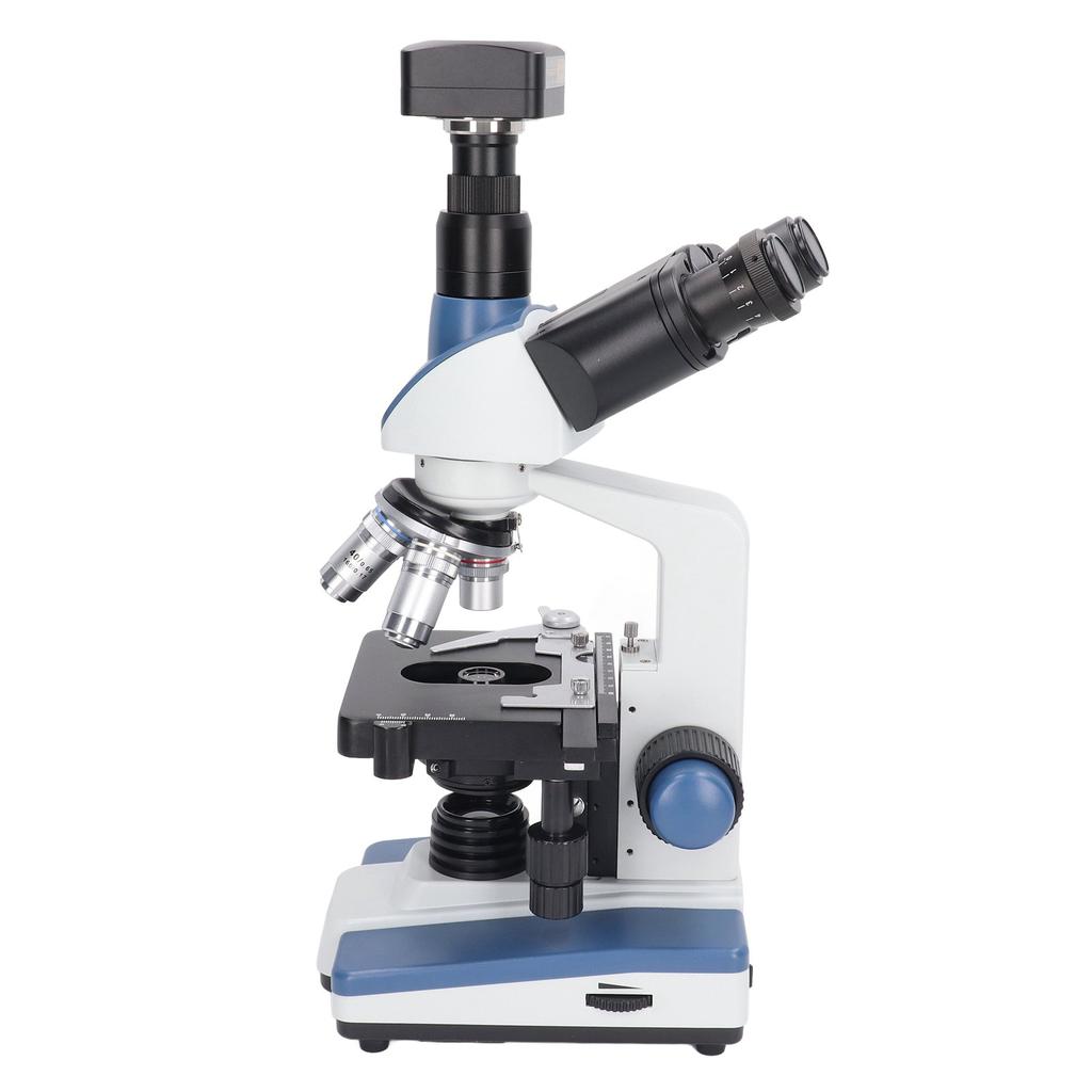 Electric Compound Trinocular Microscope 307X to 7690X LED Compound Microscope with 5MP USB 2.0 Camera