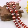 10mm Round Faceted Red Horizontal White Bar Agates Onyx Loose Beads Women Girls DIY Accessory Jewelry Making Design