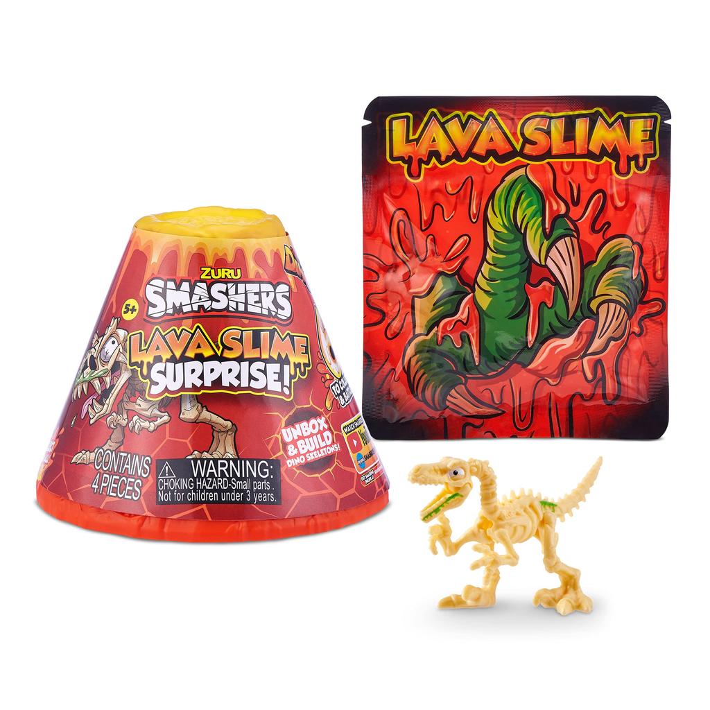 Smashers Glowing Mini Dinosaur Stegosaurus ZURU Lava Slime Surprise Series 4 for Boys and Children Amazon Limited Edition Combo Pack
