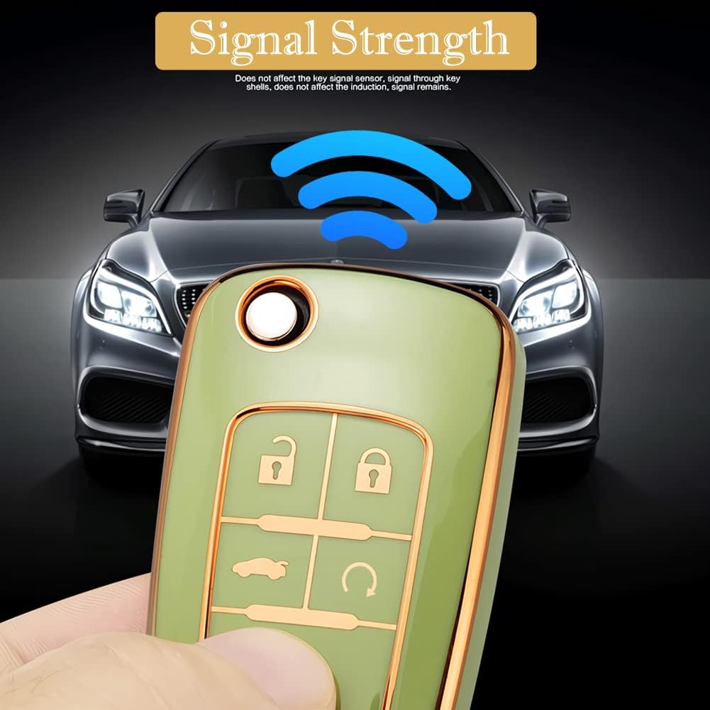 Do etui na kluczyk do Chevroleta z brelokiem, etui na kluczyk z TPU Premium z pełną ochroną do Chevroleta Equinox Camaro Cruze Malibu Sonic Buick Terrain