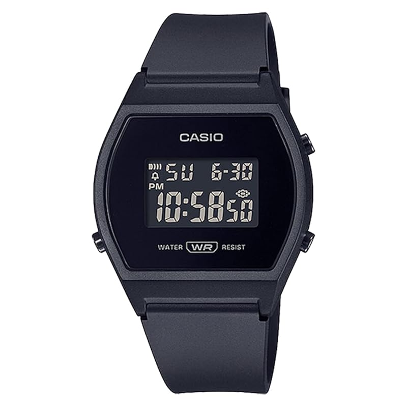 

[Casio] CASIO standard digital ladies girls watch LW-204-1B No cosmetic box black inverted lcd overseas model [product]