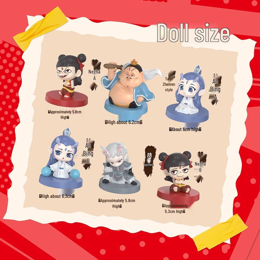 Nezha & Ao Bing Demon Child Figurine Blind Box - Toy Gift Ornament Decoration