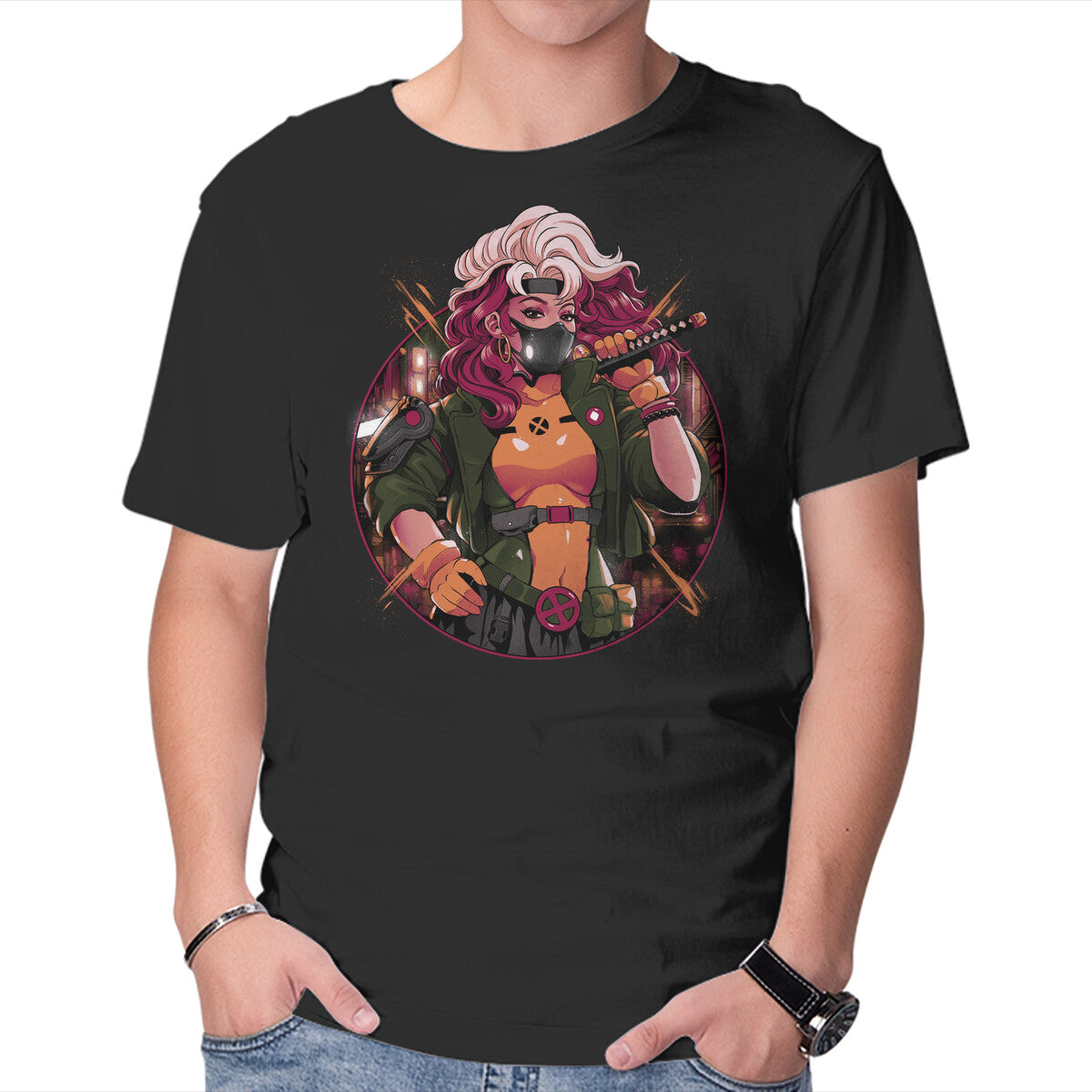 Unisex Crew Neck T-Shirt Samurai Mutant Graphic Short Sleeve Casual Tee XXXL