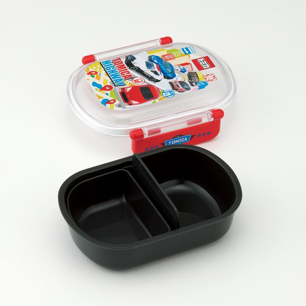 Skater Bento 360ml Fluffy Made In Single Dishwasher and Microwave Tomica Children's Box, Capacity, Lid, Japan, Tier, Safe, 25, Boys', QAF2BAAG-A