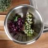 Kitchen Strainer Steel Colander Strainer for Straining Vegetables and Fruits 28 Cm